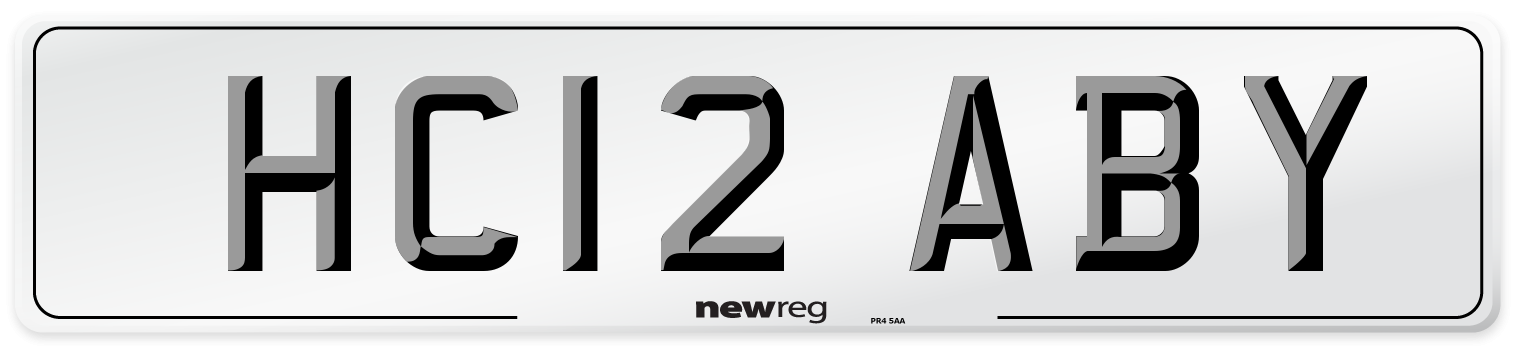 HC12 ABY Number Plate from New Reg